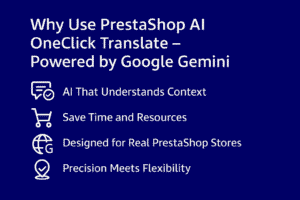 Google Gemini AI translation for PrestaShop multilingual stores.