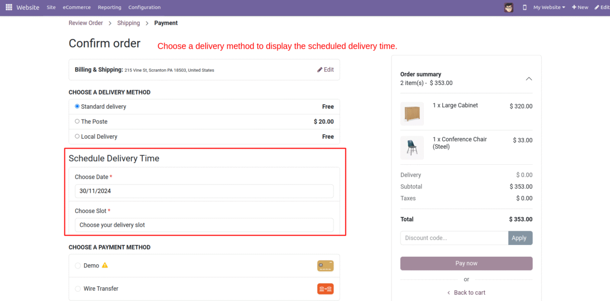 Odoo Delivery Date Picker and Time Slots | Weblytic Blog